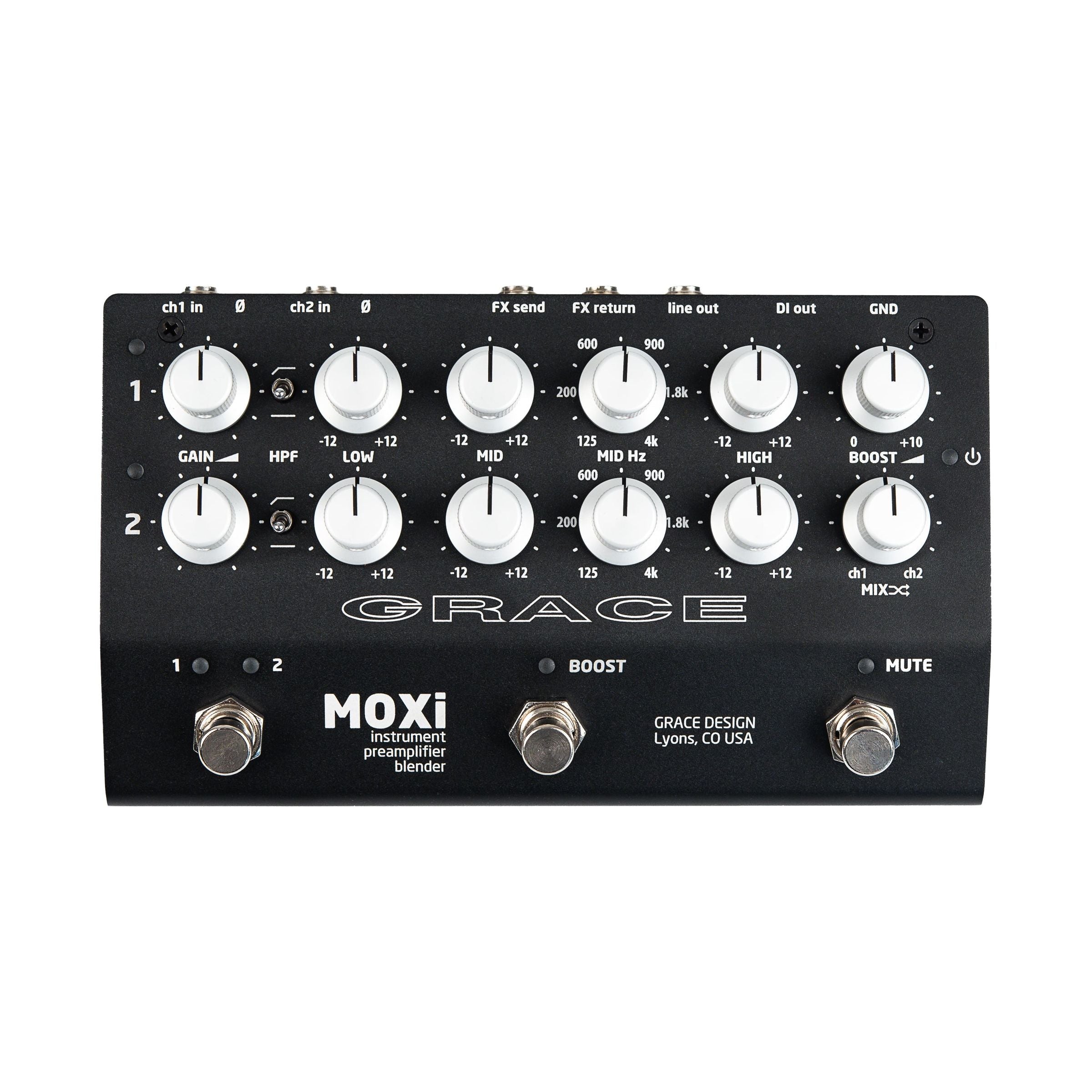 Grace Design MOXI 2-channel instrument preamp, blender, EQ and DI ...